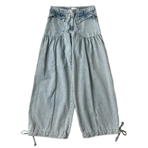 Free People We The Free Lotus Balloon Wide Leg Jeans Light Wash Size 27 - Picture 3 of 8